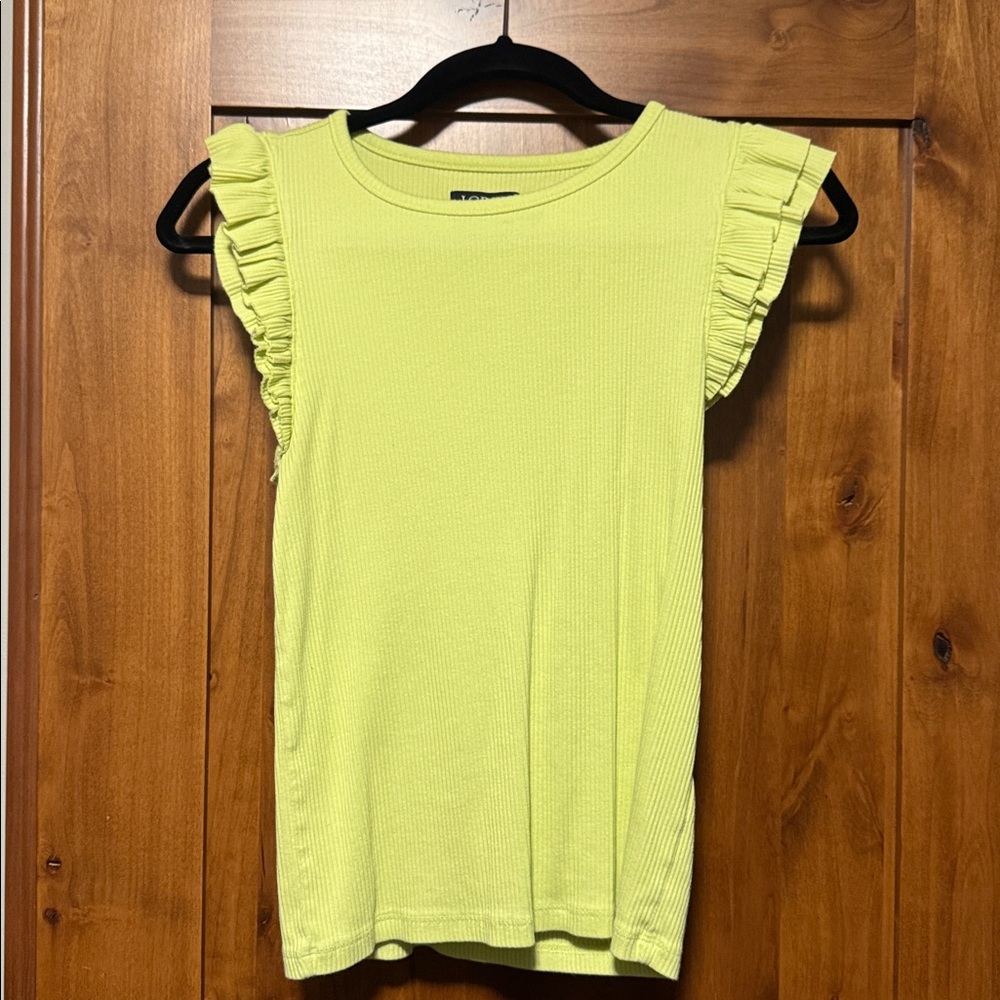 Ruffled Sleeve Yellow Top